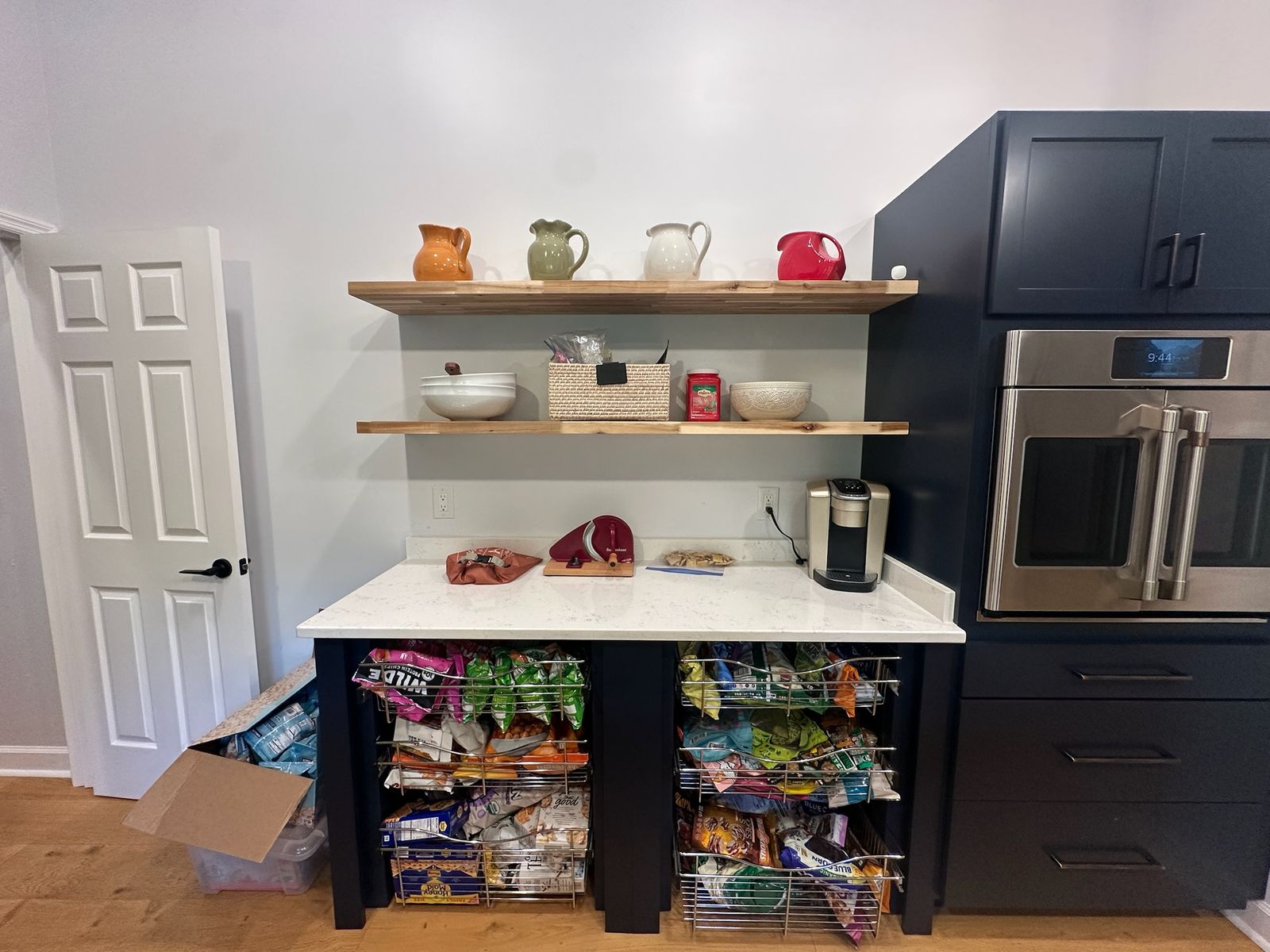 The counter nook, cleared — before
